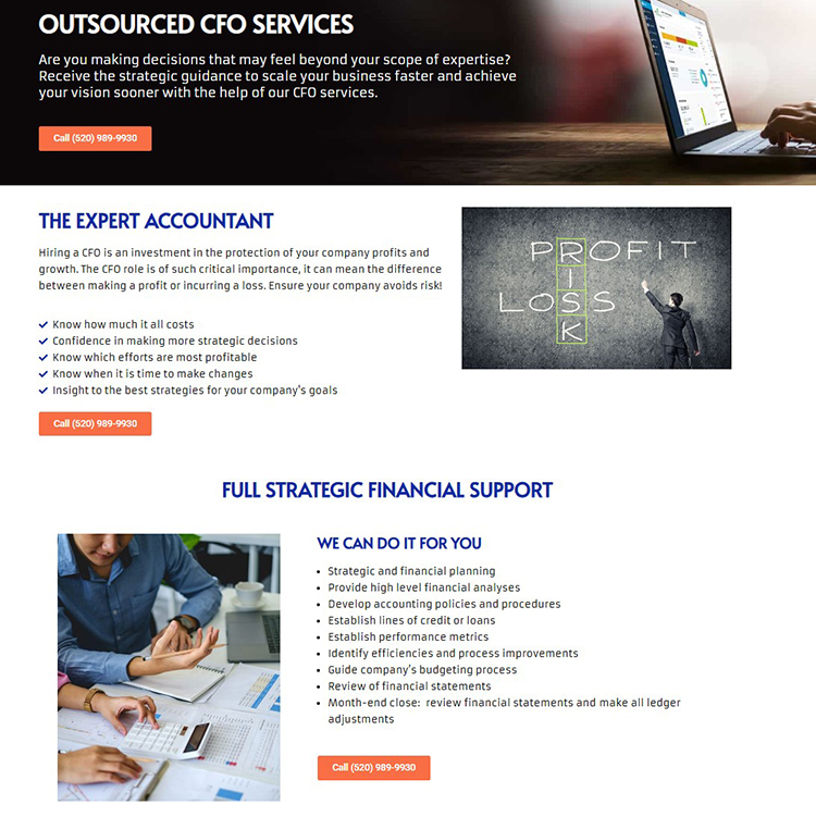 Case Study: Accounting Firm Rebranded. Service Page